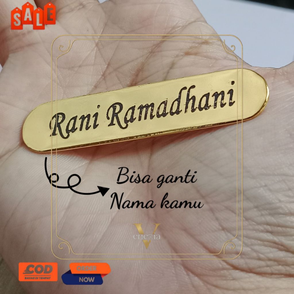 Bros Custom Nama Panjang Oval Elegant