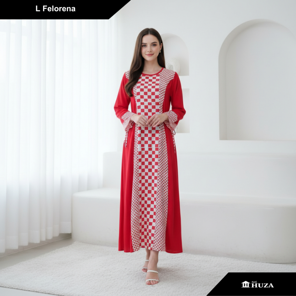 Batik Huza Daster Panjang Daster Batik Gamis Rayon Longdress Felorena