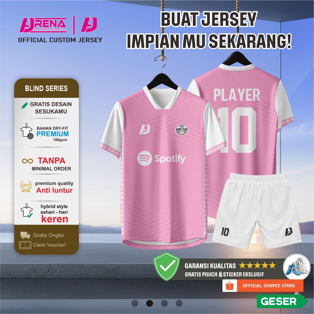 Jersey Futsal Baju Bola Baju Futsal Full Printing Baju Anak laki - laki Custom Desain ( Bisa Satuan 