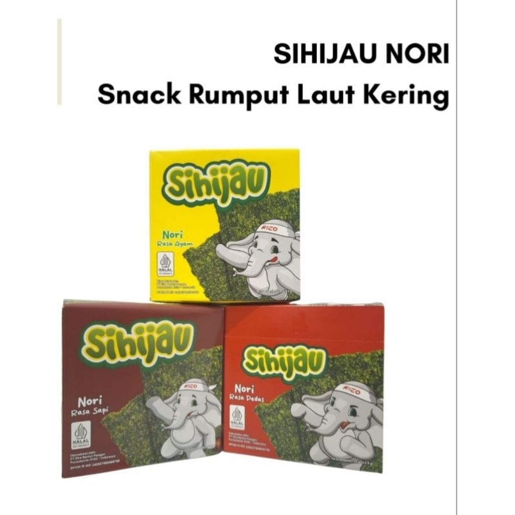 Rumput Laut Nori Sihijau @ 12 pcs