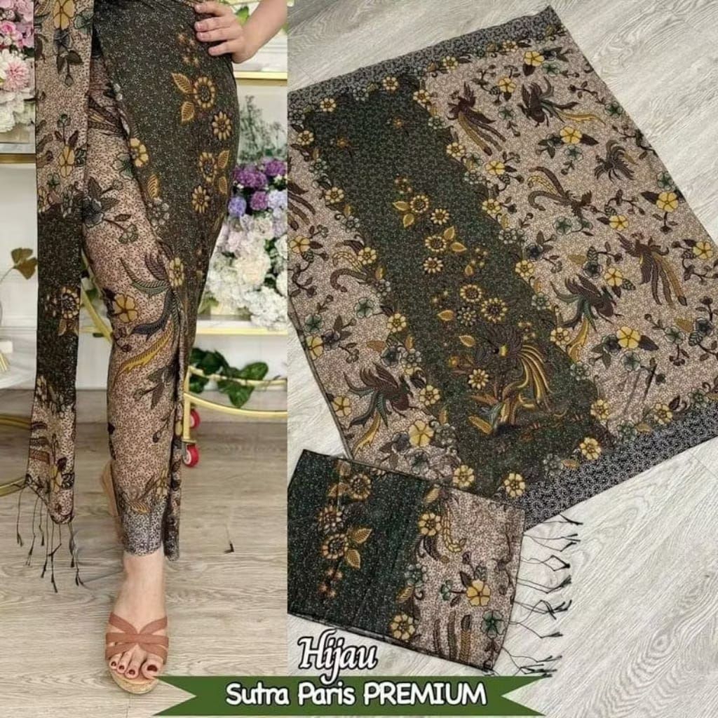 KAMEN SET SELENDANG MOTIF BATIK - KEBAYA WISUDA TERBARU / KAMEN BATIK SET SELENDANG