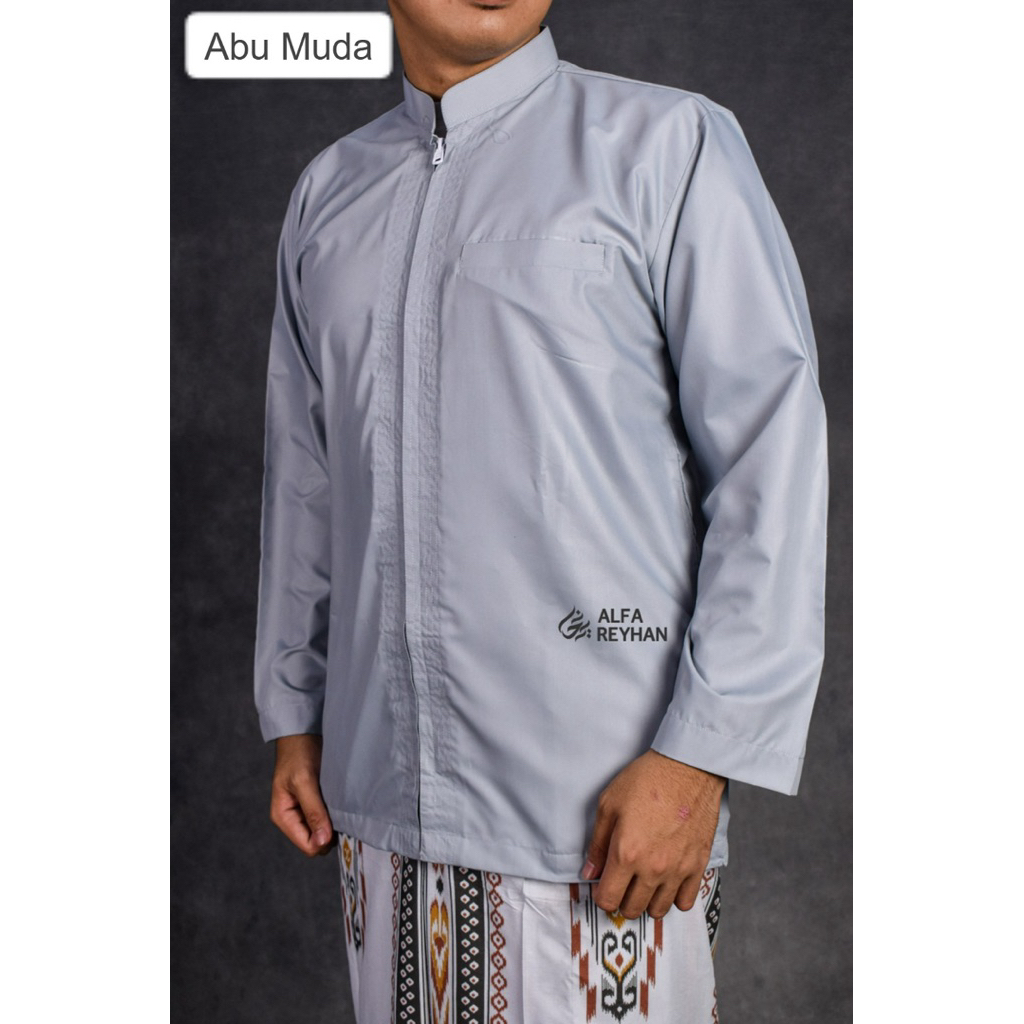 Baju Koko Pria Jaket S-XXL | Baju Muslim Pria Jaket Resleting