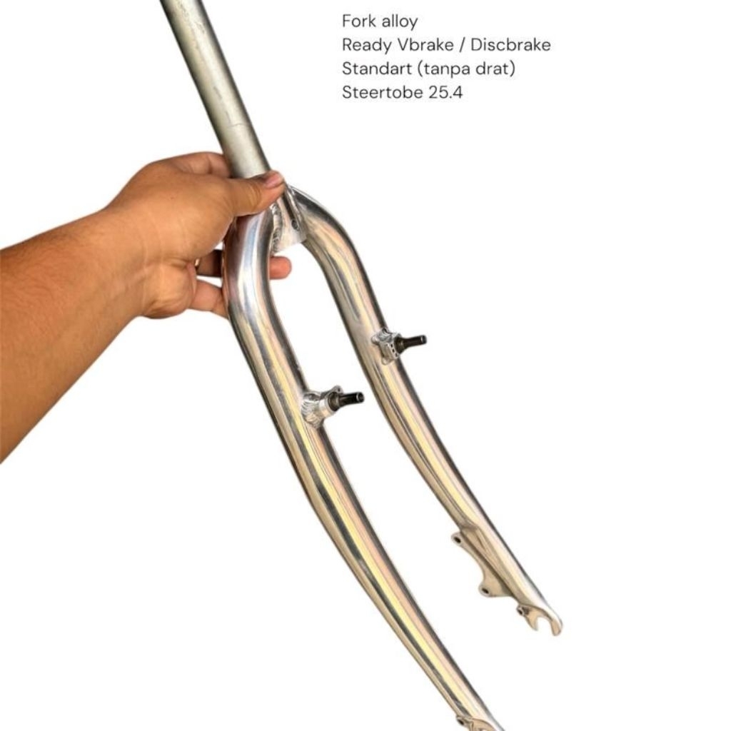 FORK 26 ALUMUNIUM rigid JADUL CLASIK FEDERAL COMMUTER MTB VBRAKE DISCBRAKE 25.4