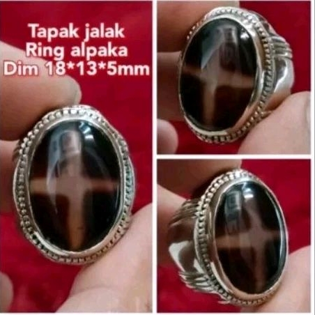 CINCIN PRIA BATU TAPAK JALAK RING ALPAKA SUPER