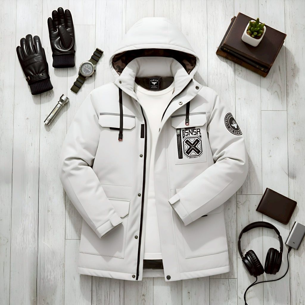 Jaket Parka Taslan Kanvas Bordir Korean Style Pria Wanita Parka Waterpoof Original Sensor