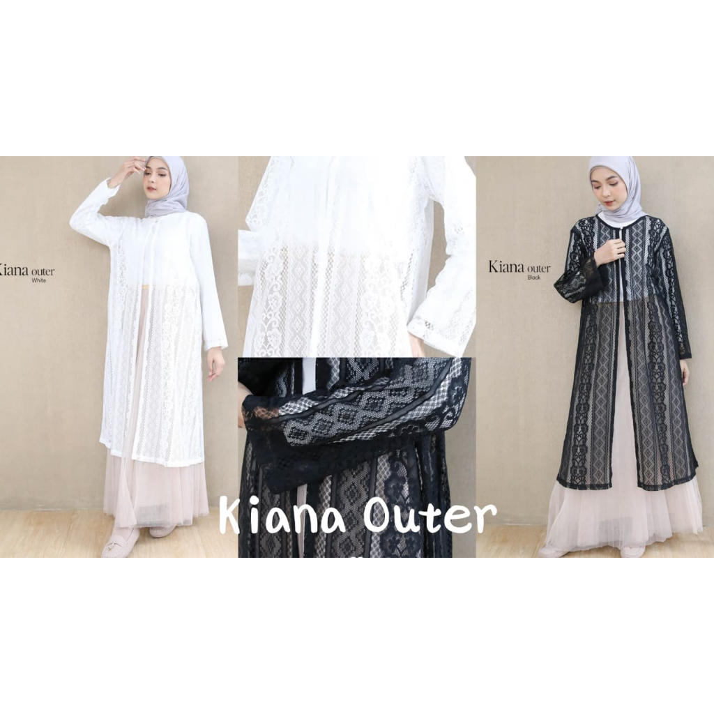 Kala7 Outer Brukat Wanita Adem Nyaman Kekinian Kiana | Outer Putih | | Outer Hitam |
