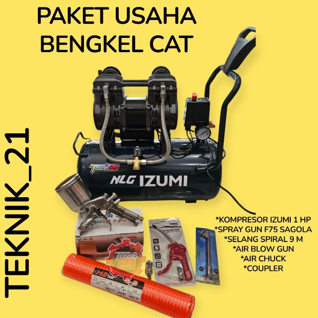 KOMPRESOR SILENT IZUMI FULLSET  ALAT CAT