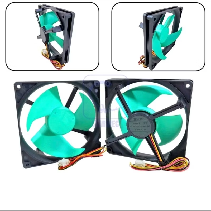 Motor Fan Kulkas Sharp Panasonic Inverter 15V DC 12x12 3 Kabel& 4 Kabel