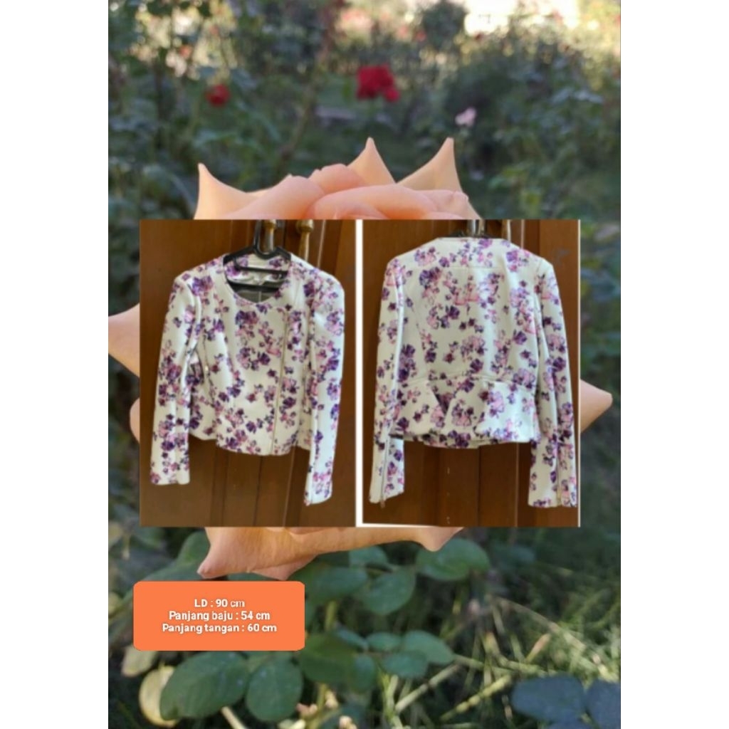 BLAZER BUNGA UNGU [PRELOVED PRIBADI]