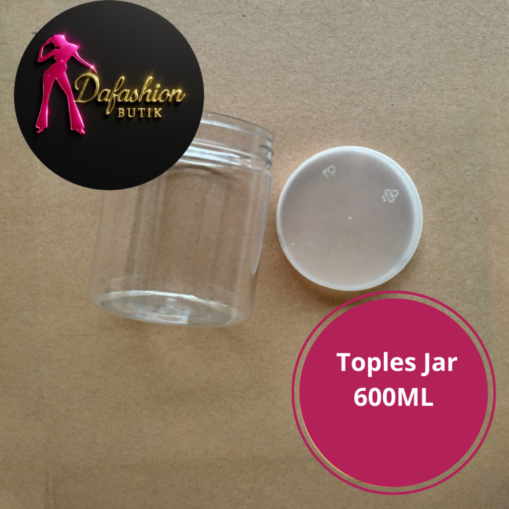 Toples Plastik 600ml | Jar Plastik | Toples Hmapers Snack Kue Kering Dessert