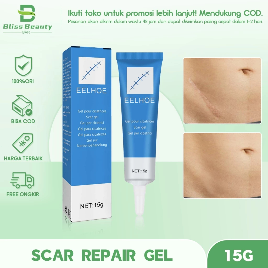 EELHOE Scar Gel Original 15g Obat Bekas Luka Penghilang Bekas Luka Koreng Advanced Scar Gel