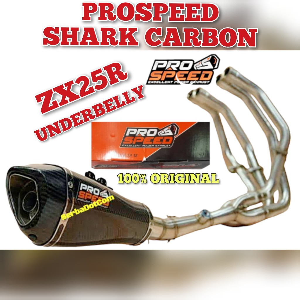 KNALPOT PROSPEED PRO SPEED SHARK PREDATOR CARBON SERIES UNDERBELLY ZX25R ZX25 R ZX 25R ZX-25R ORIGIN