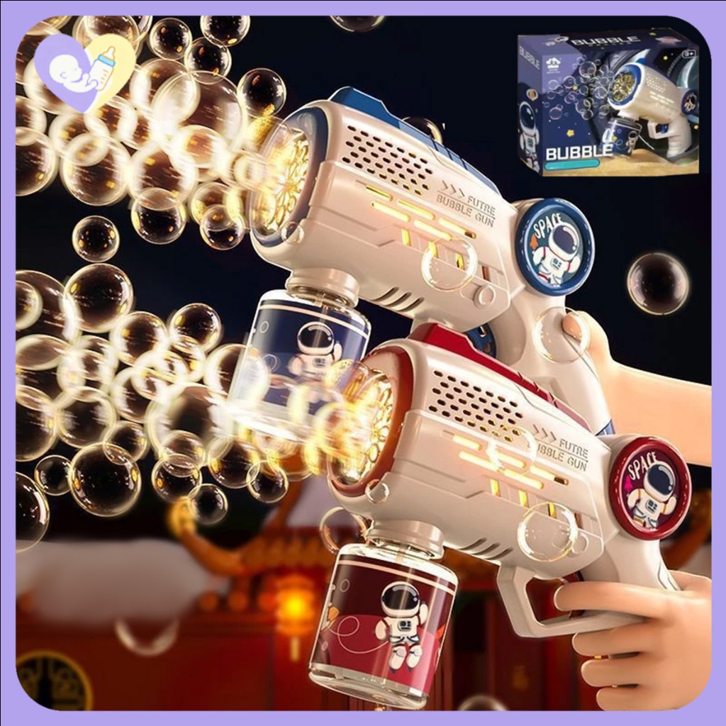 Mainan Gelembung Pistol Bubble Sabun Otomatis Anak Besar /Tembakan Balon Anak Kado Ulang Tahun