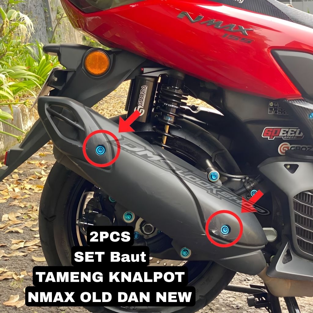Baut titanium tameng knalpot nmax original vietnam