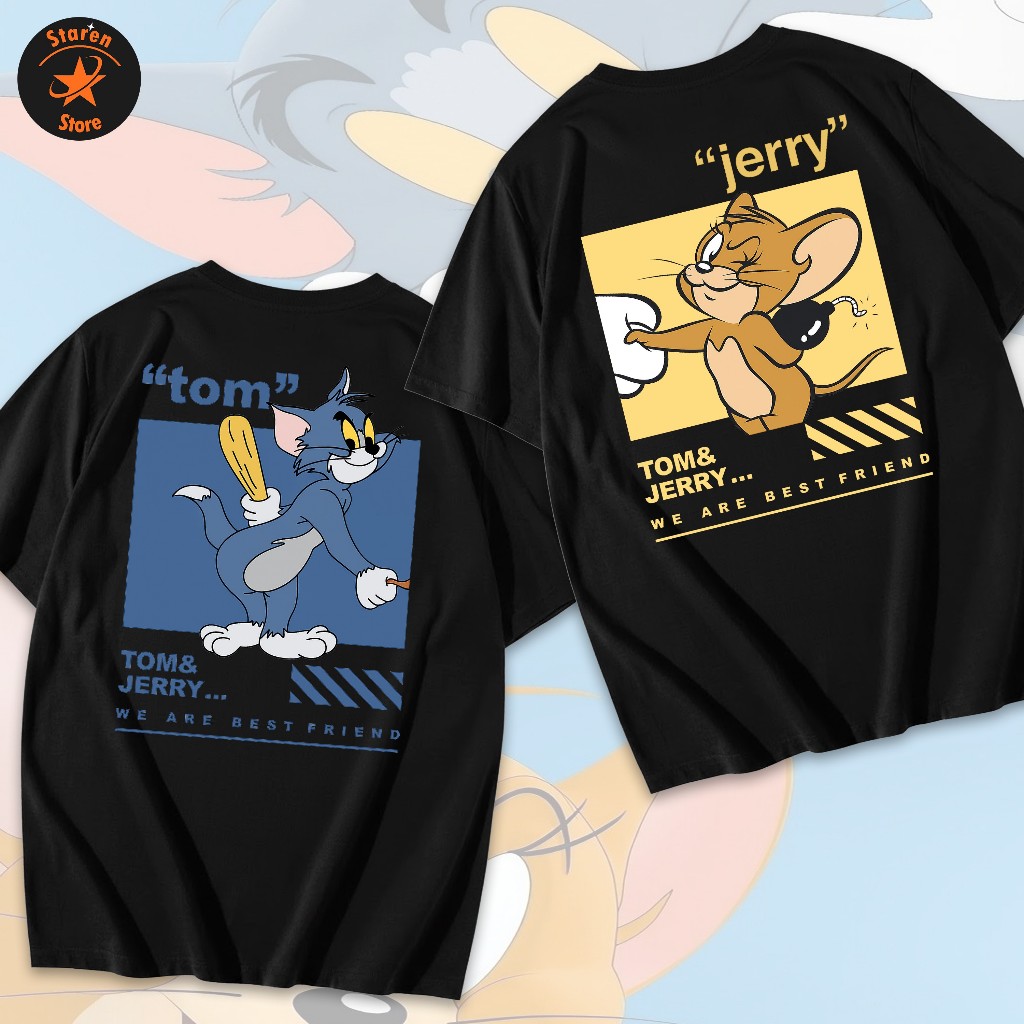 Kaos Couple Tom And Jerry Kaos Couple Bahan Cotton Combed Premium Nyaman