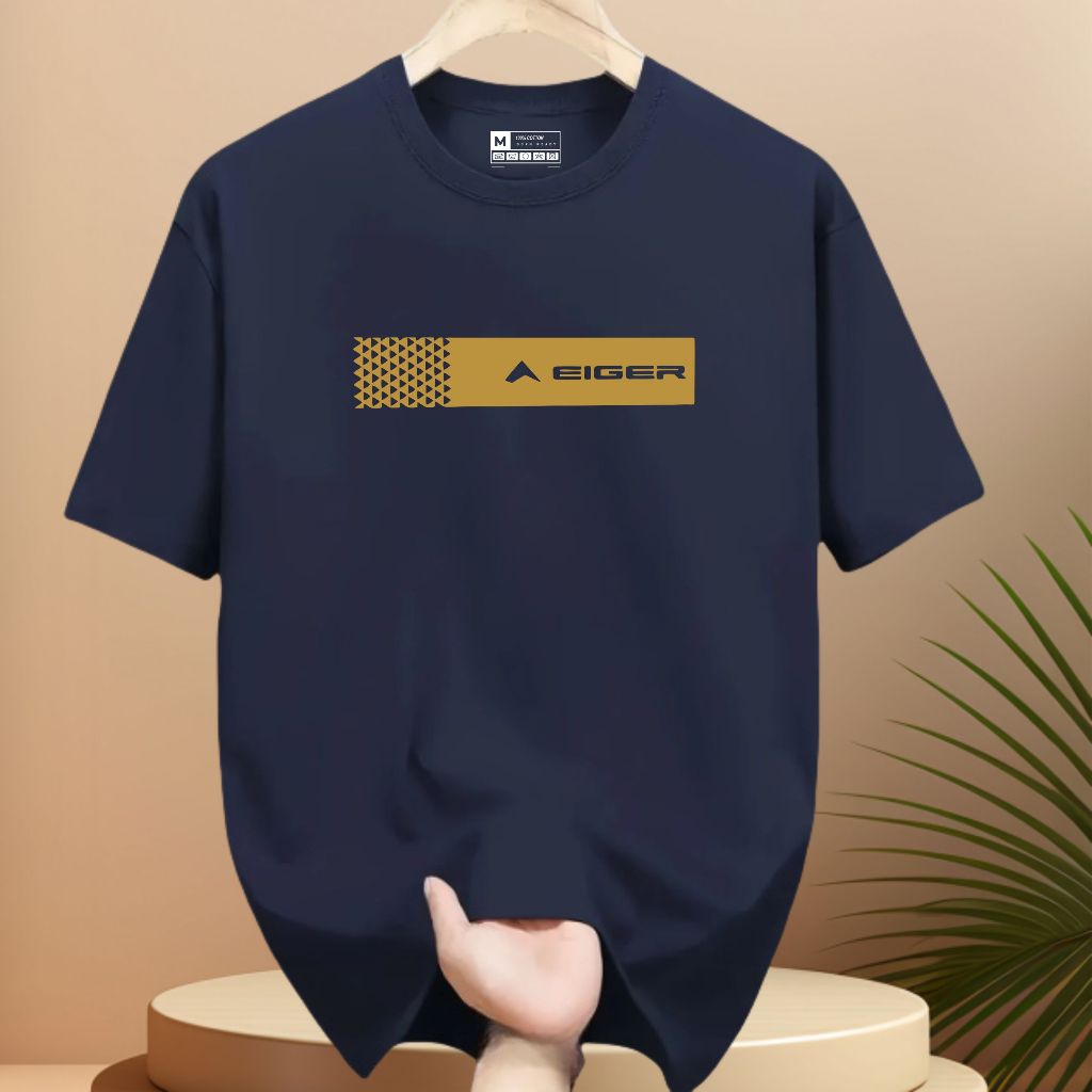 kaos eiger  blok tex GOLD kaos pria wanita kaos cottun 24s