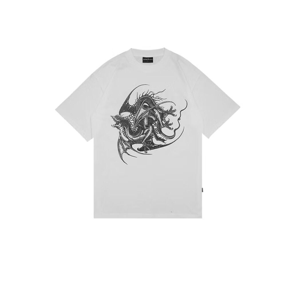 HUSTED YOUTH - DRAGLAY WHITE T-Shirt