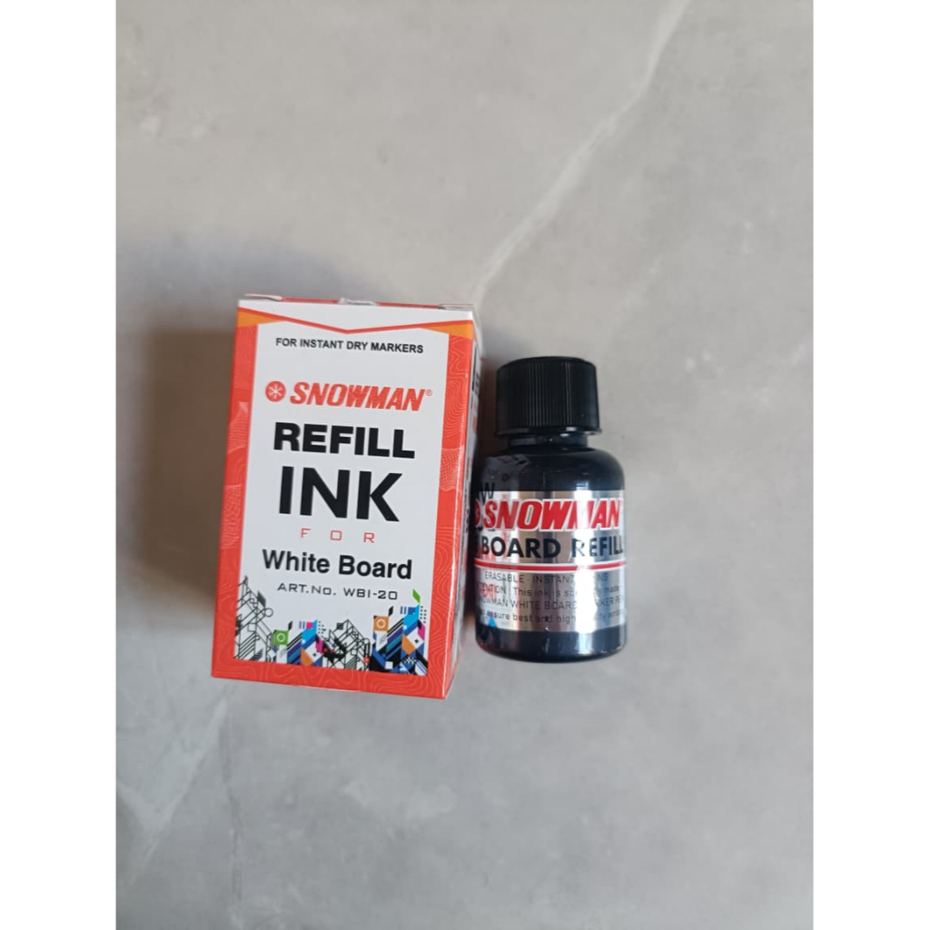 Tinta Spidol Snowman Whiteboard / refill spidol Bisa Dihapus Warna HITAM