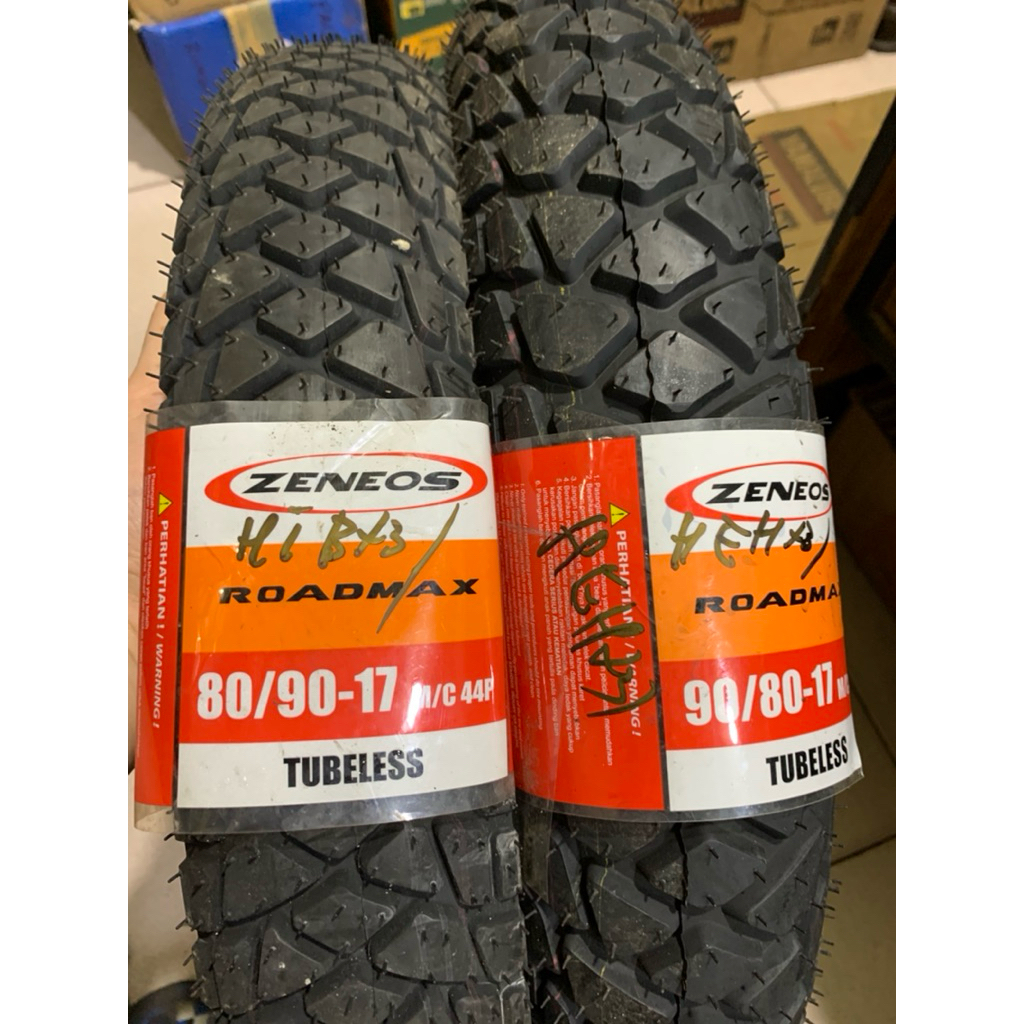 Zeneos Roadmax |80/90-17 | 90/80-17 | Ban Motor Ring 17 ban tubeless