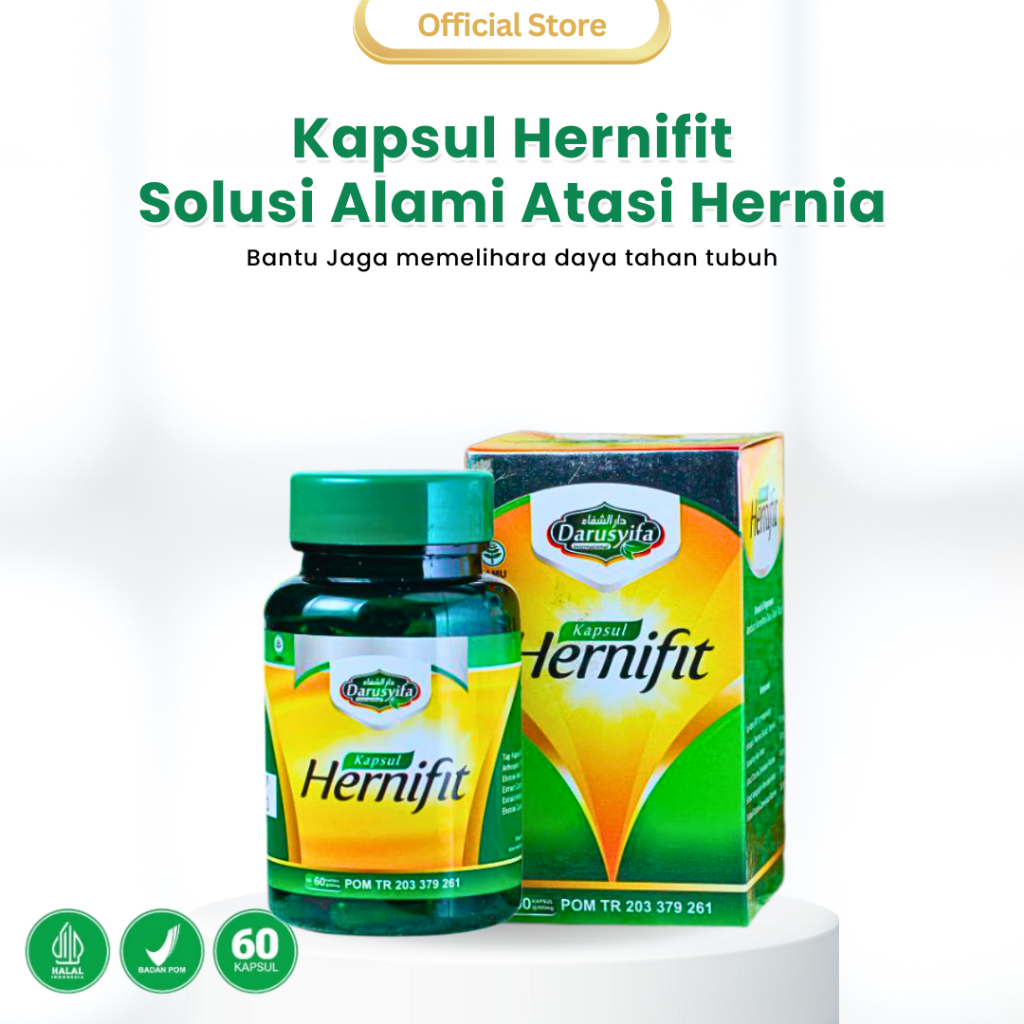 Kapsul Hernifit Darusyifa Solusi Alami Turun Berok Hernia BPOM - 60 Kapsul