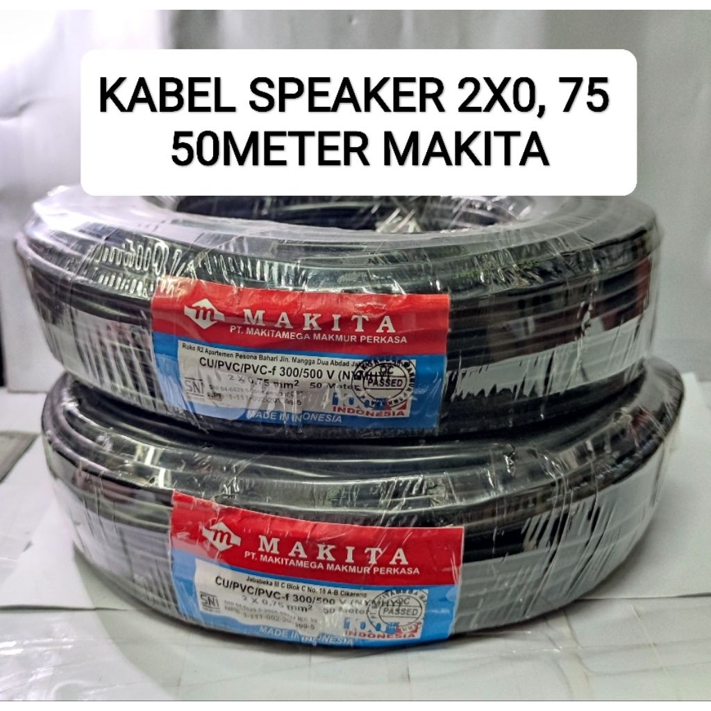 Kabel speaker 2x 0,75 50 Meter MAKITA