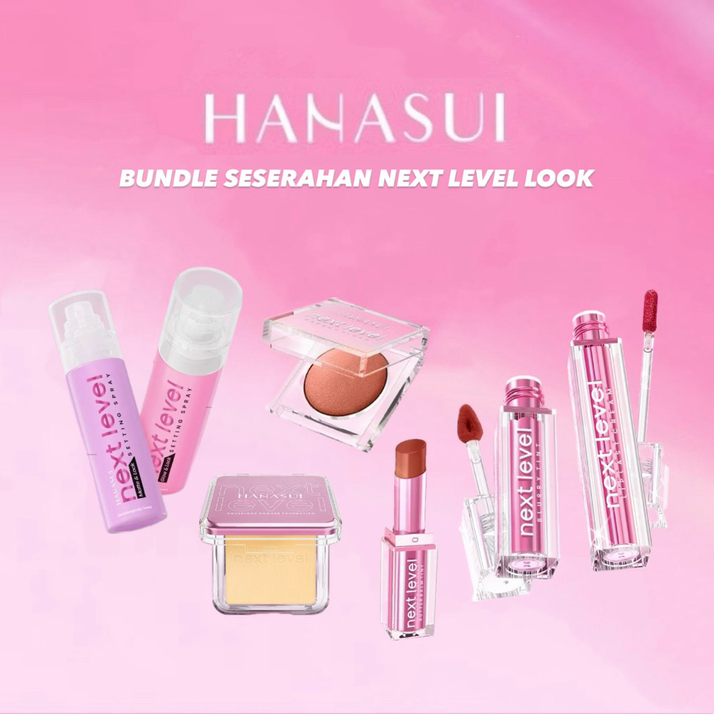 Hanasui Set Seserahan Your Next Level Look 6 IN 1 – Bundle Makeup Lengkap & Tahan Lama Untuk Tampila