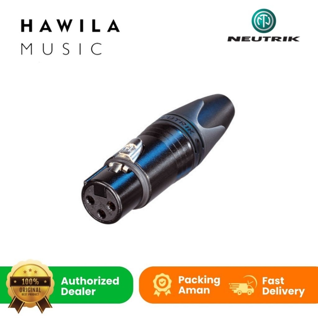 Audio Jack Xlr Neutrik Neutrix NC3MXXB Male - NC3FXXB Female Gold Plated Canon Audio Jack