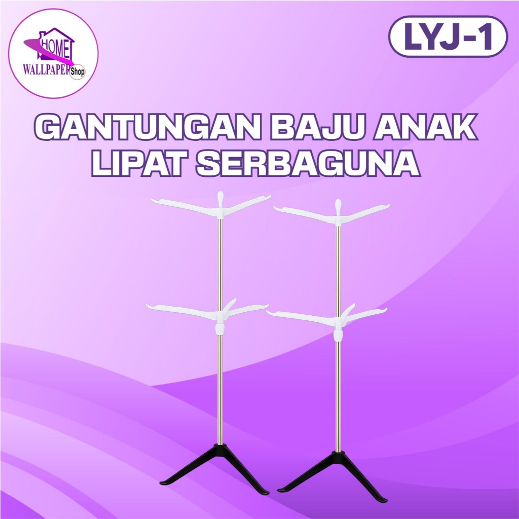 Gantungan Baju Lipat Jemuran Baju Kecil & Dewasa Lipat