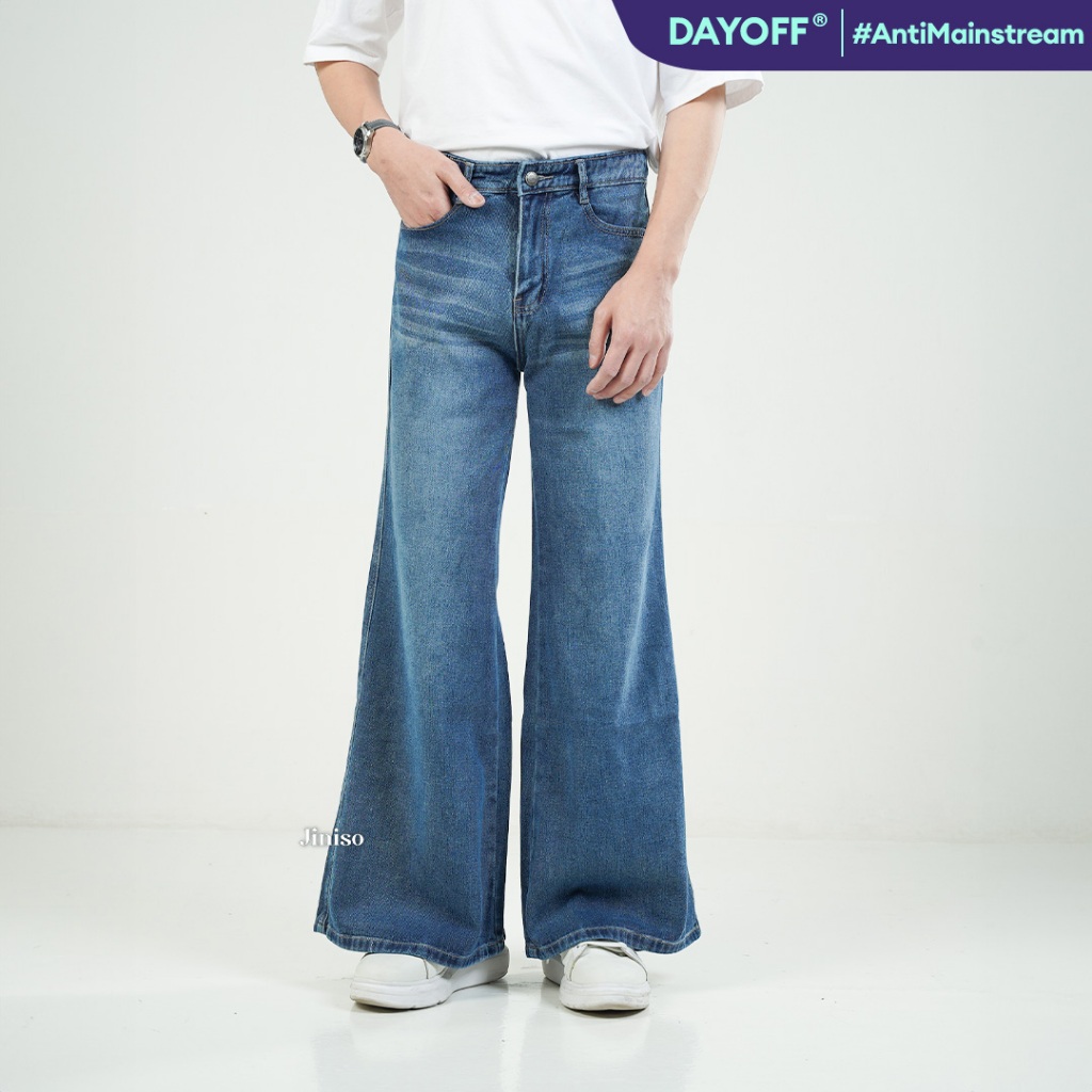 JINISO Bootcut Denim Jeans Pria 375