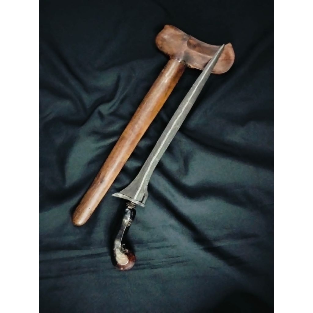 Keris Sepuh Brojol Pamor Sodo Lanang Asli Desa Original Warangka Kuno Lawasan