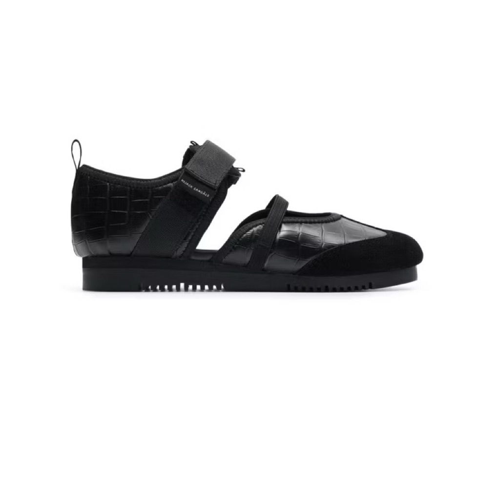 HIJACK SANDALS - TWYLA CROCO NOIR