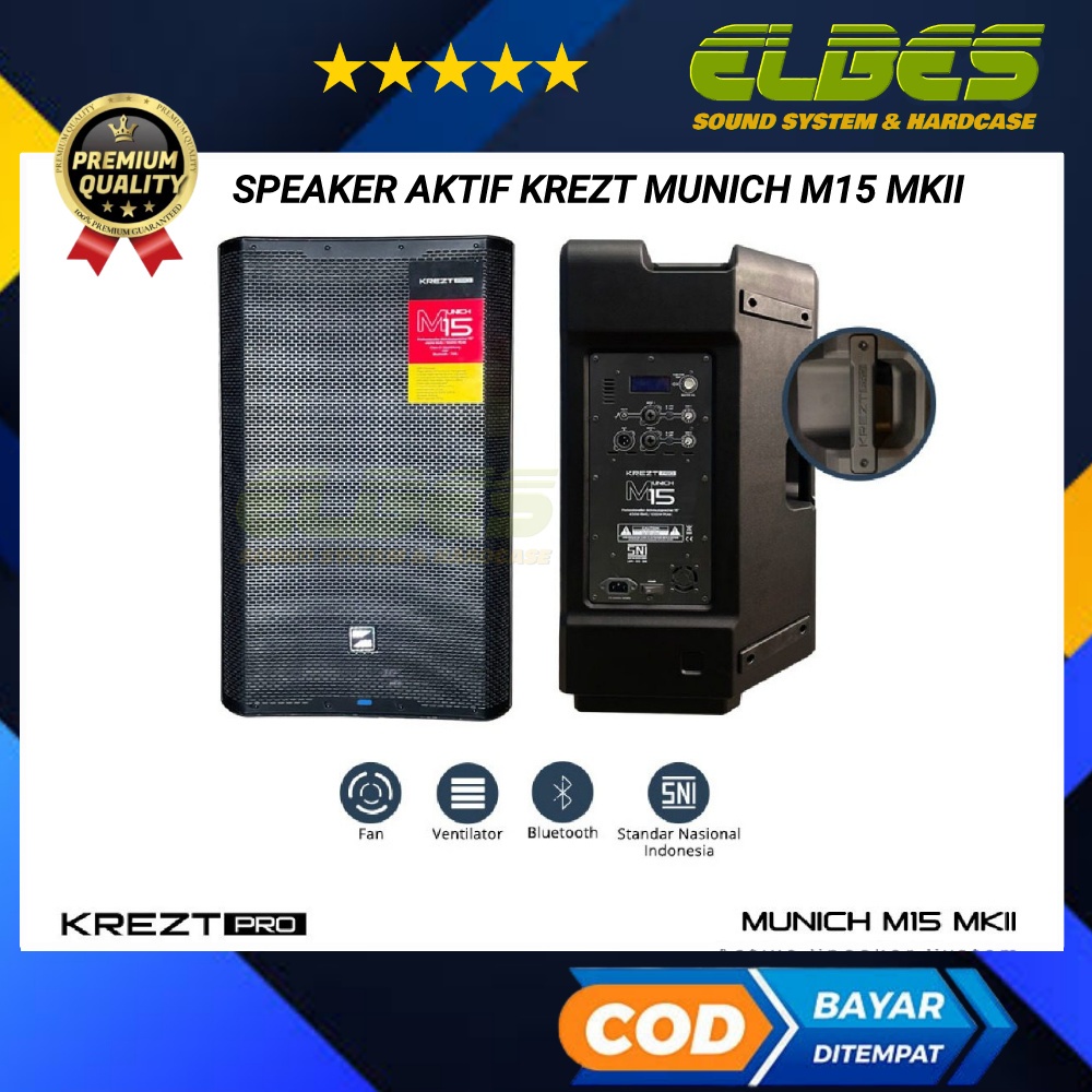 Speaker Aktif KREZT MUNICH M15 15in KREZT PRO Speaker Aktif Munich M15 15inch With DSP