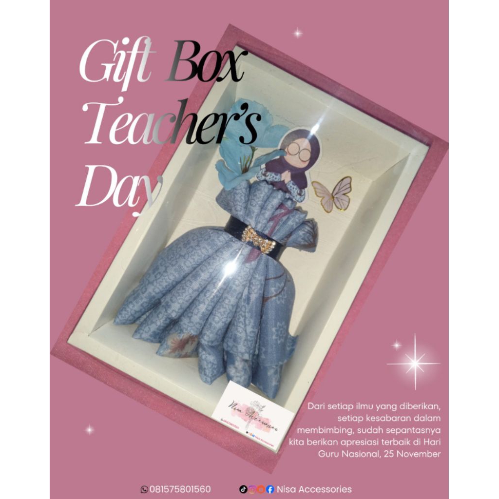 Gift Box Hari Guru | Hampers Hijab | Kado Hati Guru | Hijab | Kado | Hampers | Packing kardus aman