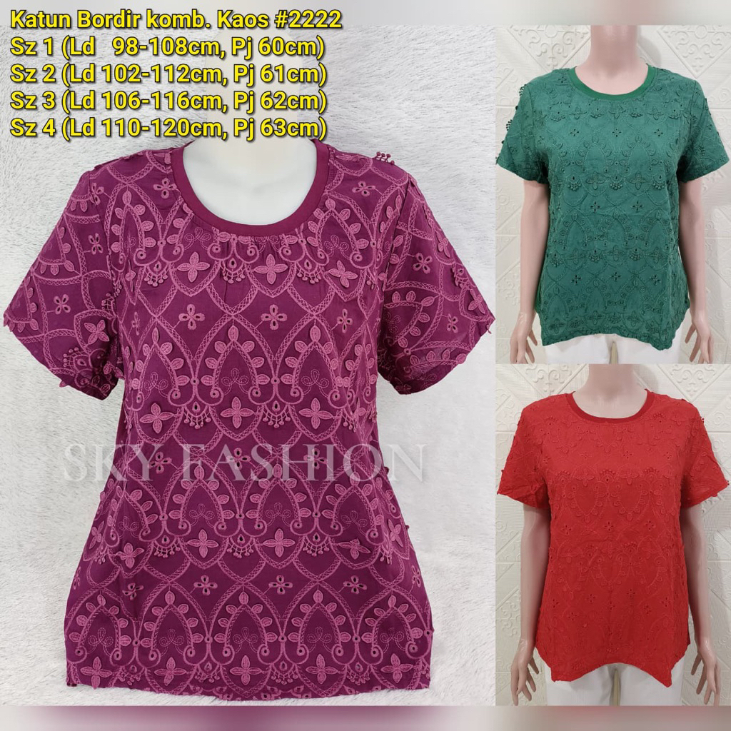 BLOUSE KATUN BORDIR IMPORT/ ATASAN WANITA IMPORT