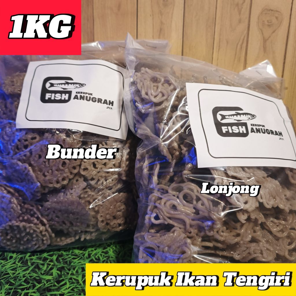 Kerupuk Mentah Ikan Tengiri 1kg Krupuk ikan Tengiri asli Banyuwangi | Rofkar Pangan