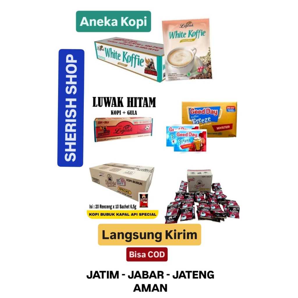 SHERISH- ANEKA KOPI 1 DUS LANGSUNG KIRIM