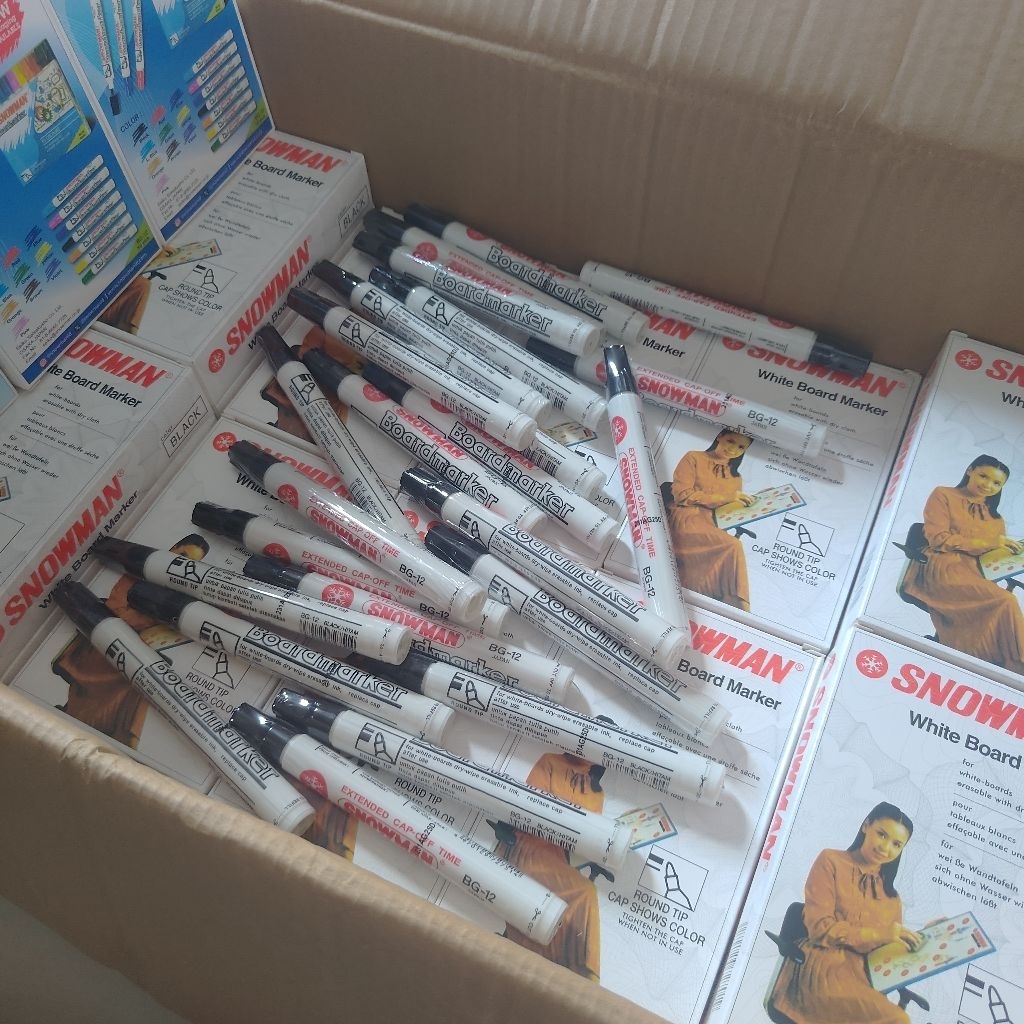 Spidol snowman whiteboard/papan tulis snowman BG-12 1 Dus = 60 LUSIN