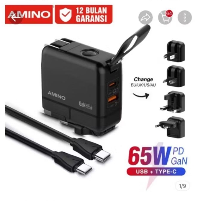 amino travel charger adapter