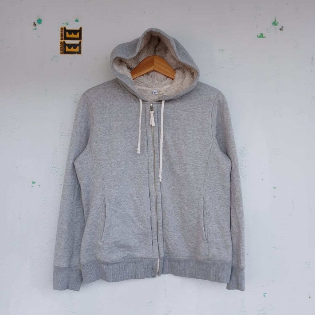 Hoodie Zipper Uniqlo Sherpa