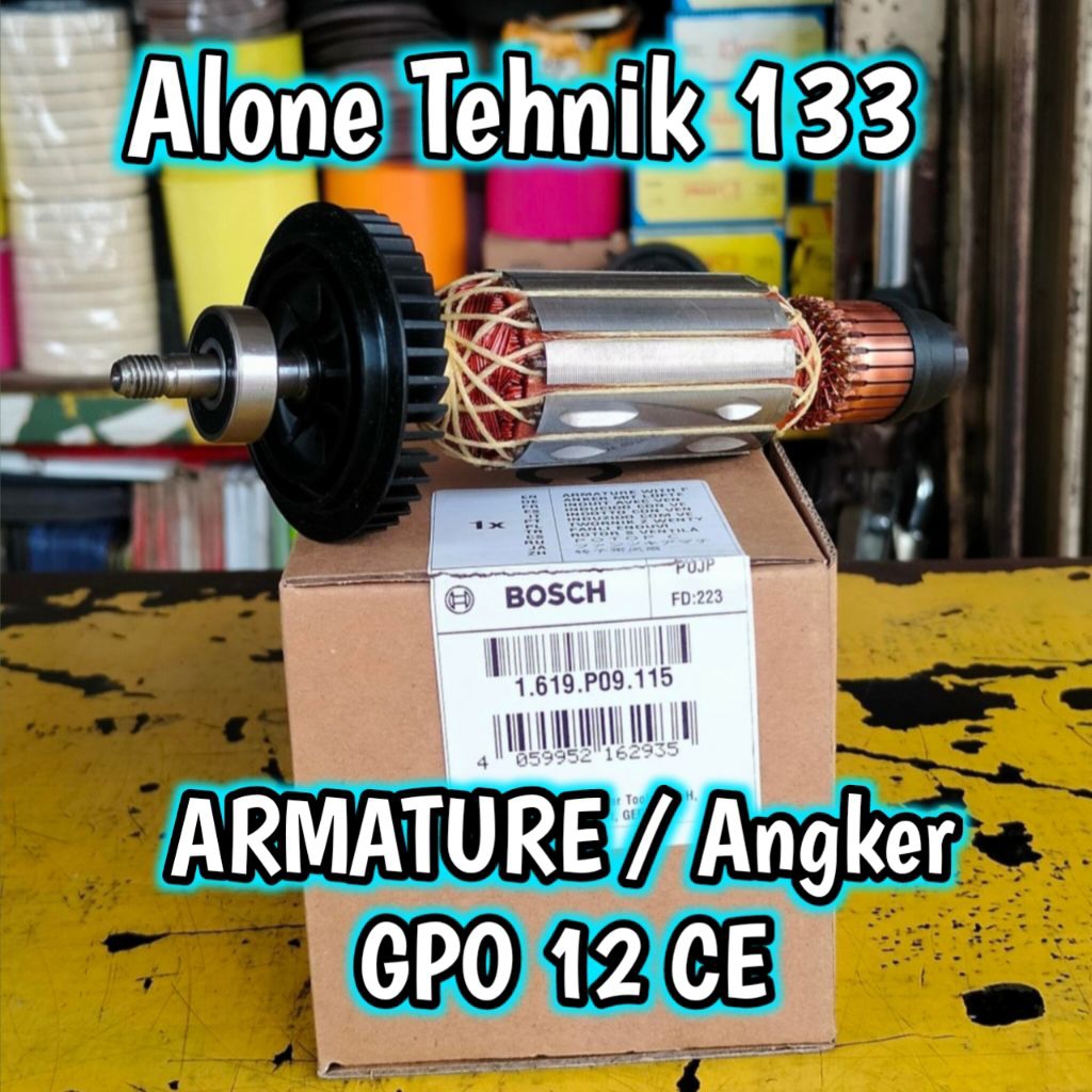 ARMATURE BOSCH GPO12CE ANGKER MESIN POLES POLISHER GPO 12 CE ROTOR MESIN POLES POLISHER BOSCH GPO12C