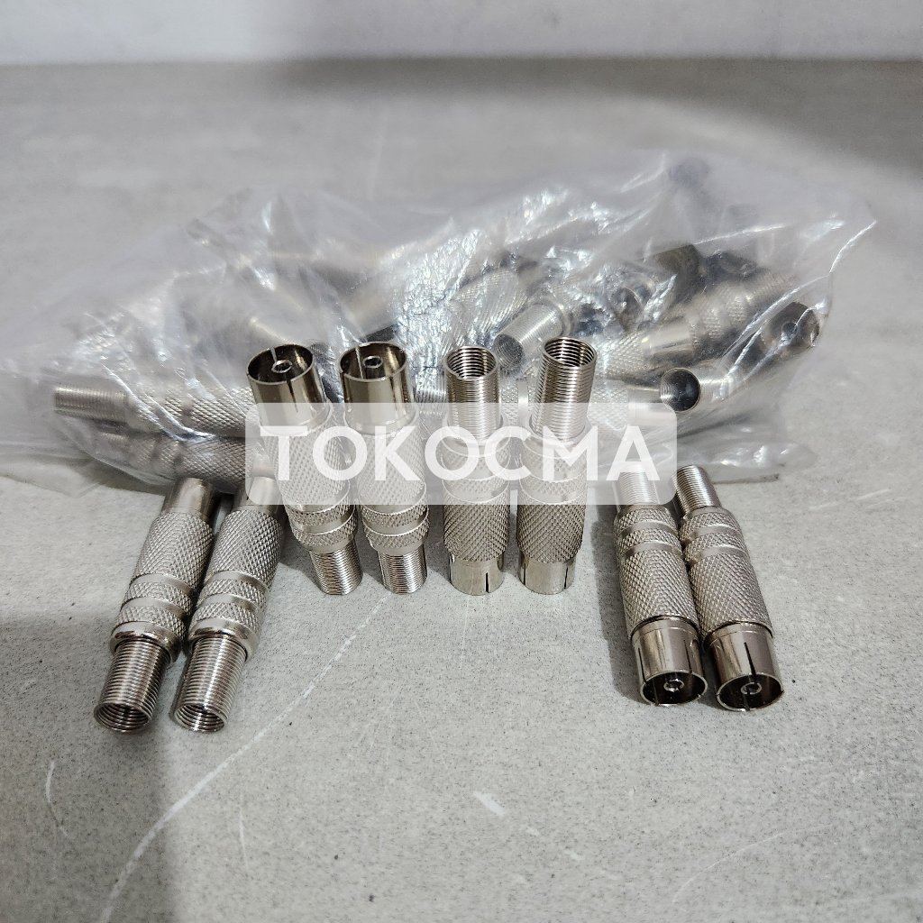 Jek TV Jack Antena TV Besi Betina Jack TV Nikel Female TV Analog Tabung LED LCD Original