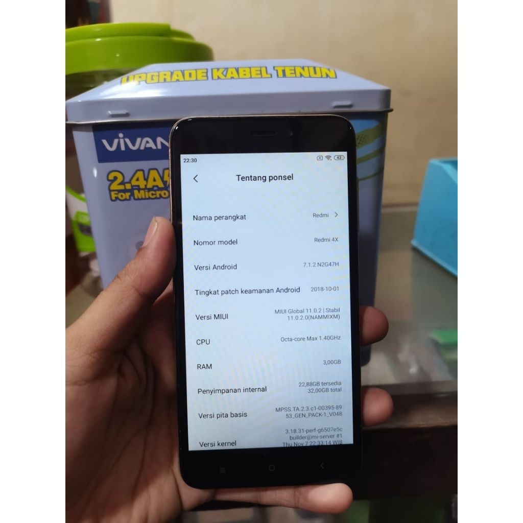 REDMI 4X RAM 3/32 HP ANDROID HP SECOND