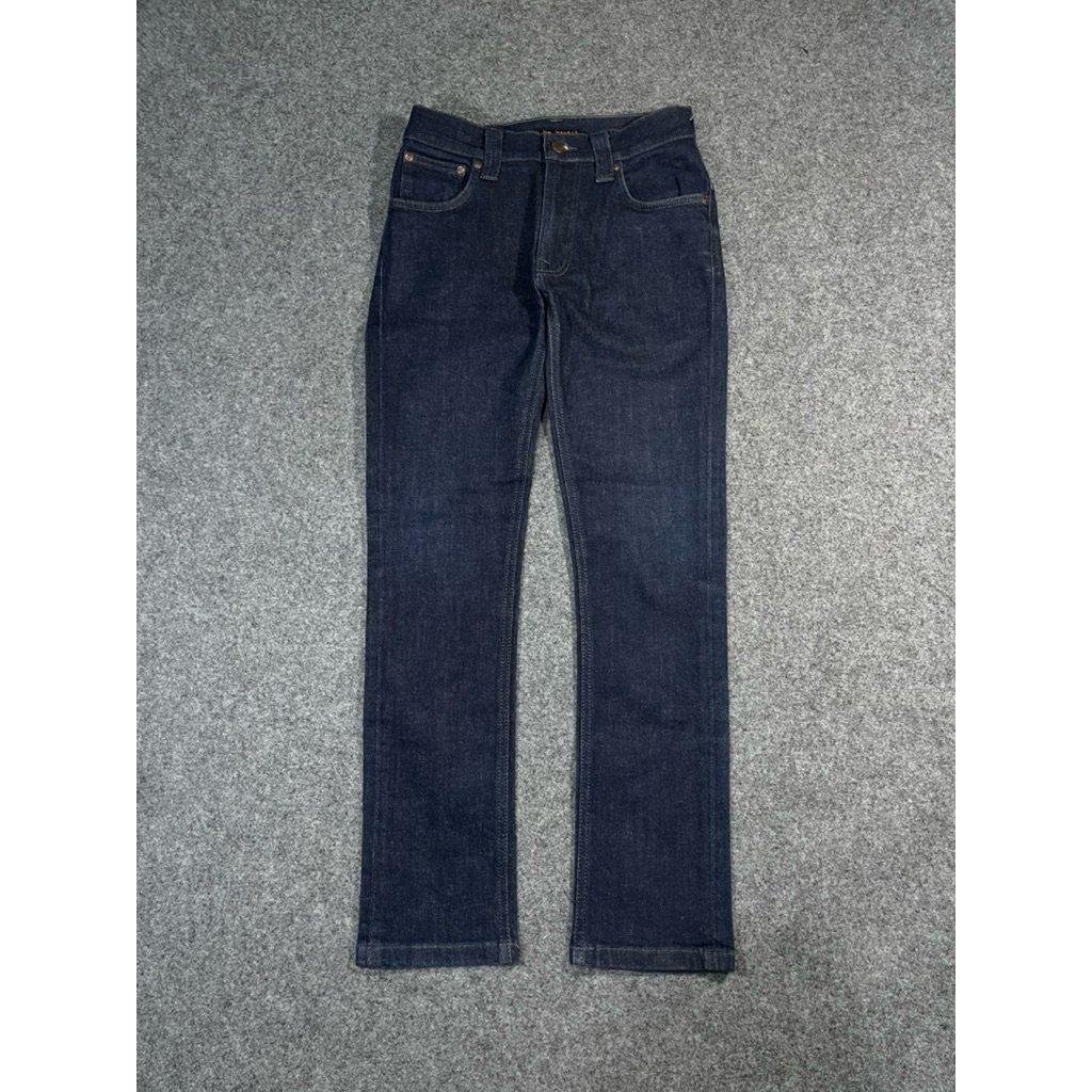 Celana jeans Nudie thin finn dry dark grey second