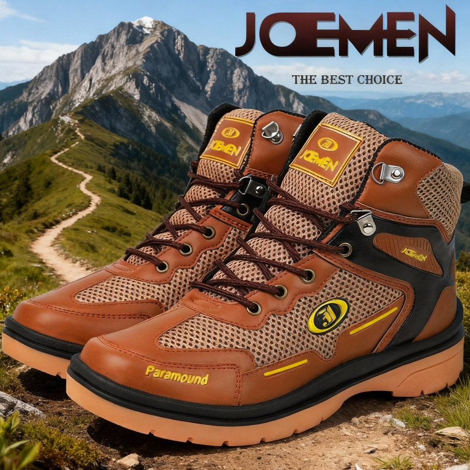 SEPATU BOOT PRIA SEPATU GUNUNG PRIA SEPATU KULIT PRIA ORIGINAL 100 % JOEMEN J 47