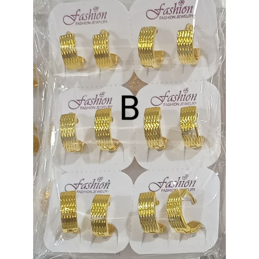 RK647. Anting jepit xuping lapis emas