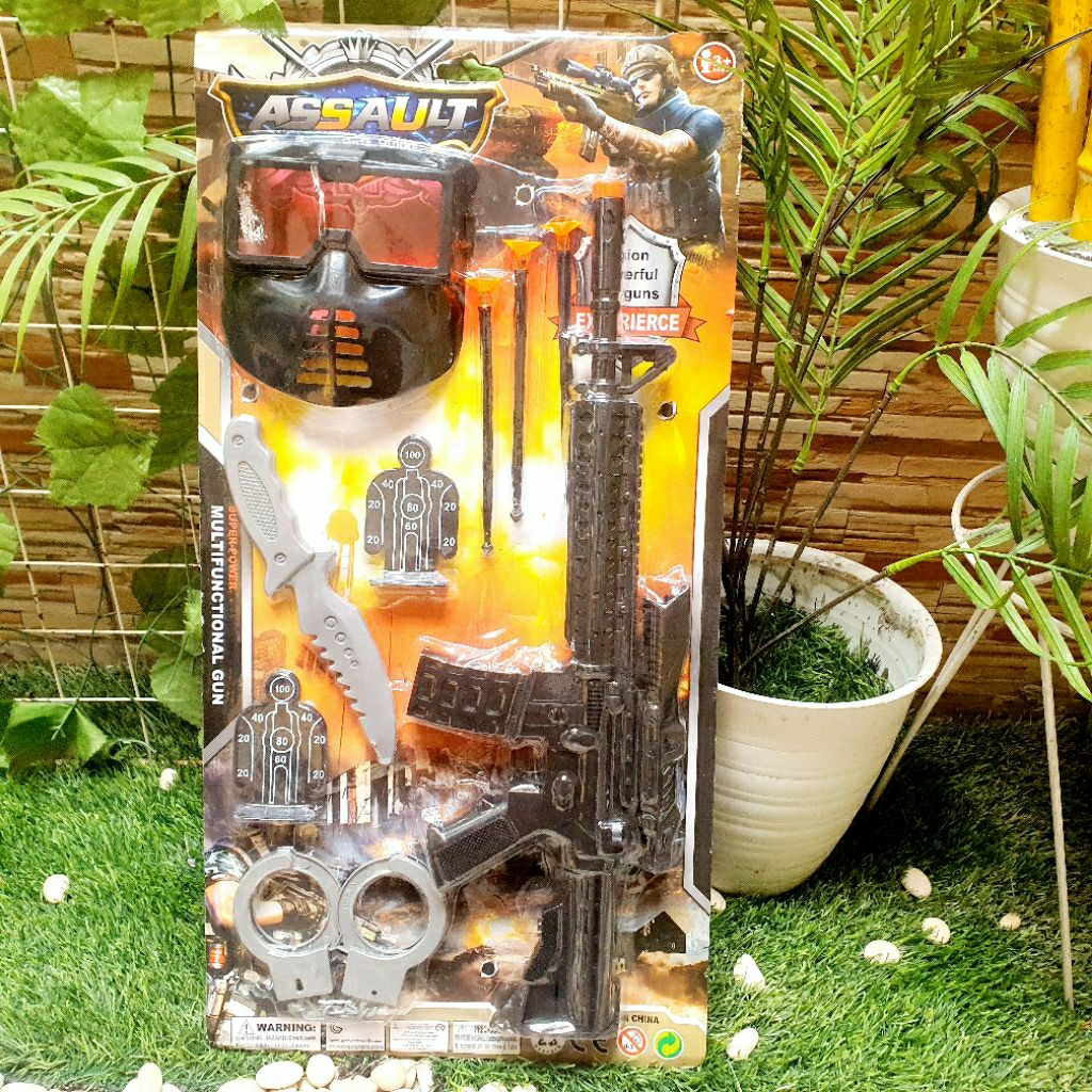 Mainan set tembakan tameng SWAT police anak laki laki - mainan set polisi