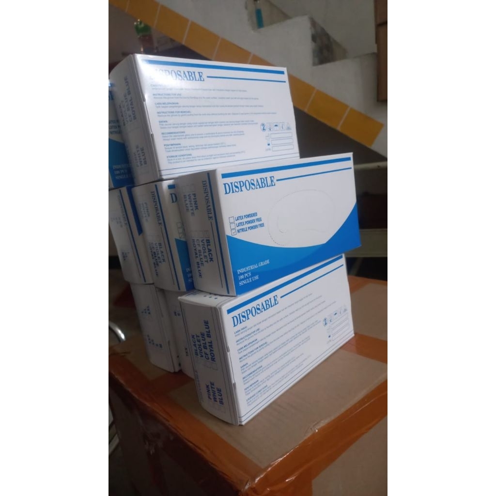 Sarung Tangan Non Medis warna Hitam (Size M) /Dus