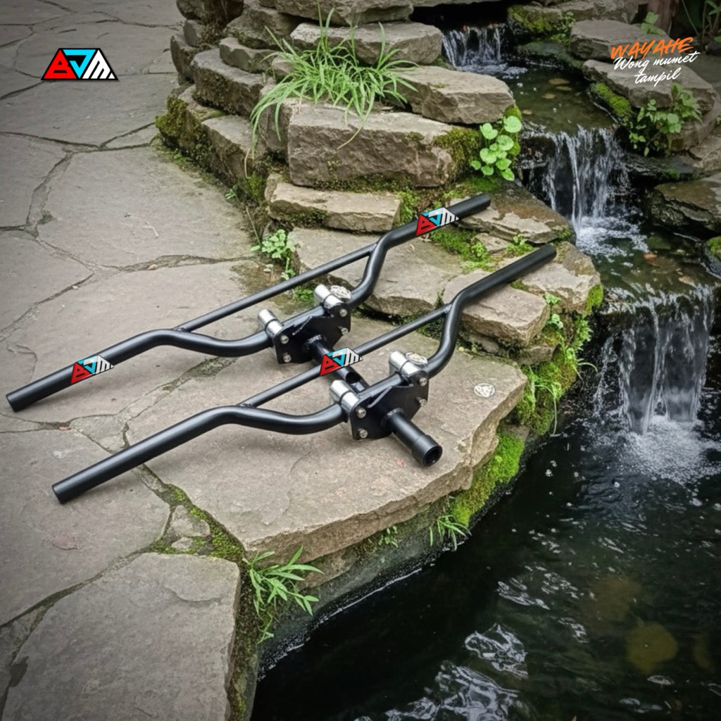 Paket Stang Trill/Trail Plus Dudukan Stang Honda Dan Yamaha Untuk Motor Matic Dan Bebek Modif Trondo
