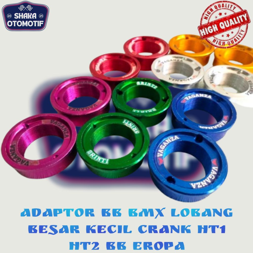 adaptor bb bmx eropa crank ht1 ht2 lubang besar kecil plus 2 baut