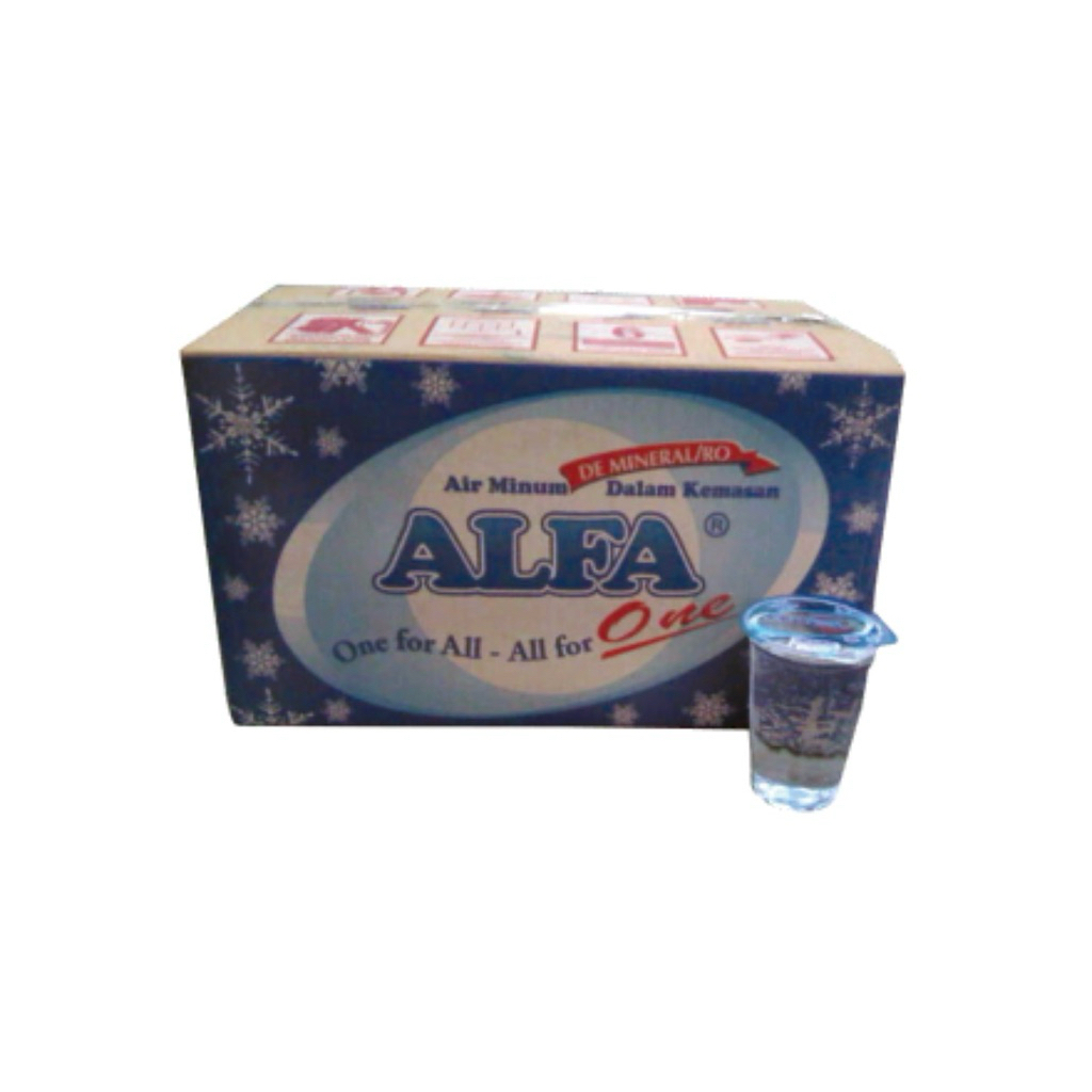 AlfaOne Air Mineral Cup 1 Dus isi 48 Alfa One Cup (GRATIS ONGKIR INSTANT)